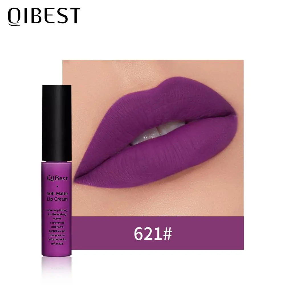 QIBEST Matte Lip Gloss Lip Makeup 34 Colors Velet Nude Waterproof Lipgloss Matte Lipstick Liquid Lipstick Long lasting Lip Tint Peaceful Pleasures Health and Wellness 21