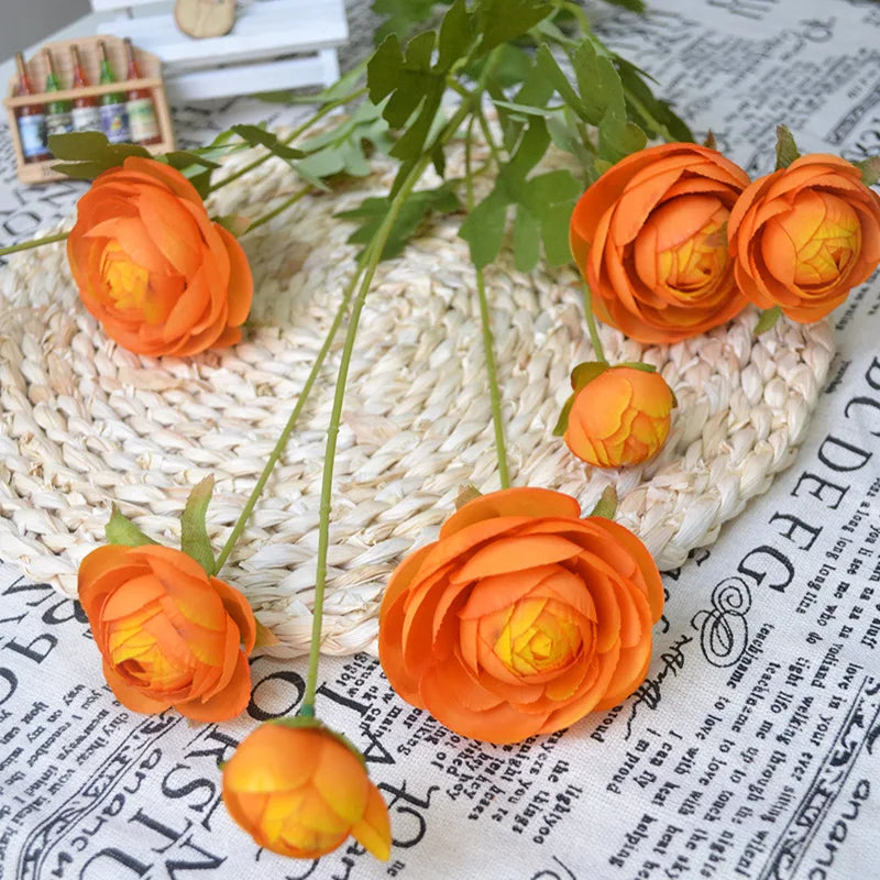 Silk Tea Rose Artificial Flower Bouquet – 8 Heads, 95cm