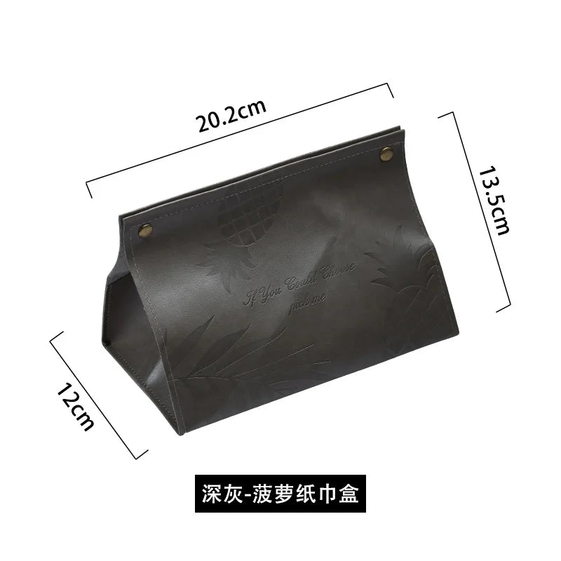 PU Leather Tissue Box & Napkin Holder – Portable Elegant Container for Home, Car & Office | 5 Colors