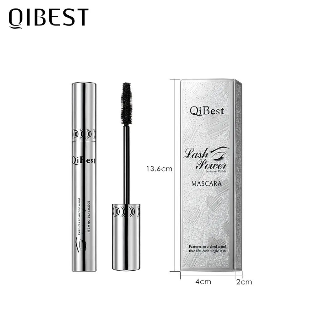 QIBEST Makeup Black Mascara 4D Curling Thick Mascara Volume Eyelash Extension Make up Waterproof Lengthening Eyes Cosmetics Peaceful Pleasures Health and Wellness