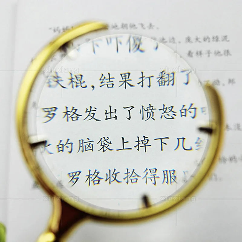 60Mm Magnifying Glass Handheld Magnifier Classic Russian 8X Antique Metal Crafts for Antique Jade Jewelry Newspaper Book Reading Peaceful Pleasures Health and Wellness