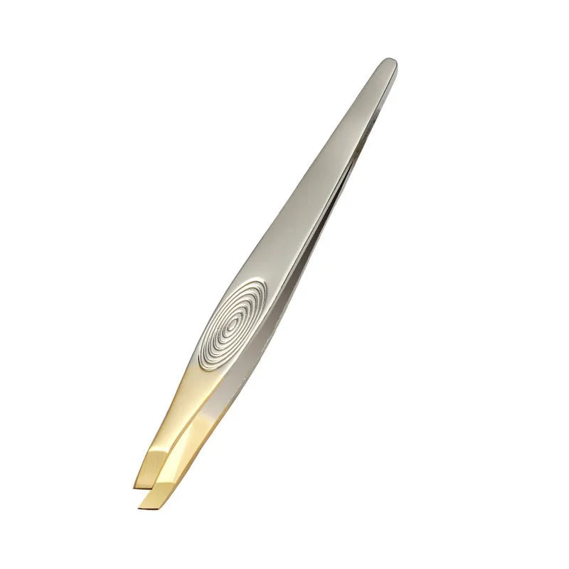 Stainless Steel Eyebrow Tweezers – Slant & Flat Tip