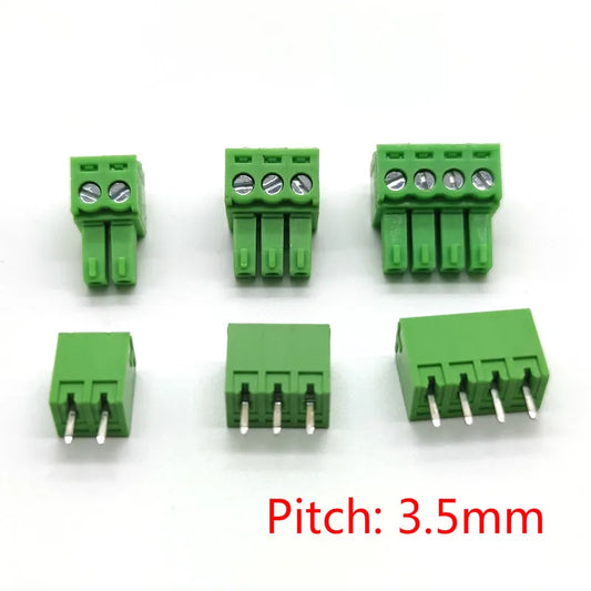 10 Pair 15EDG 3.5mm Plug-in Terminal Block Straight Pin PCB Screw Terminal Connectors 2/3/4/5/6/7/8/9/10P KF15EDG-3.5 Green Peaceful Pleasures Health and Wellness 10sets 6P