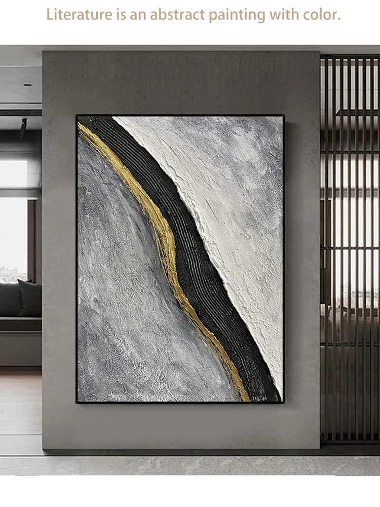 New Abstract Art Decorative Mural Canvas 100% Handmade Customizable Oil Painting Living Room Hotel Restaurant Hanging Picture Peaceful Pleasures Health and Wellness