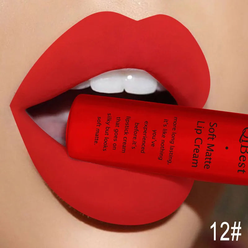 QiBest Matte Liquid Lipstick – Waterproof Long-Lasting Lip Gloss