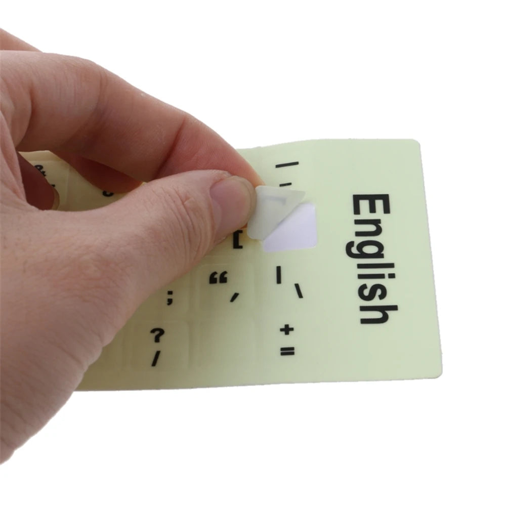 Luminous Adhesive Matte Keyboard Keycap Stickers For French Spanish Arabic English Korean Hebrew Italian German Japanese Russian Peaceful Pleasures Health and Wellness