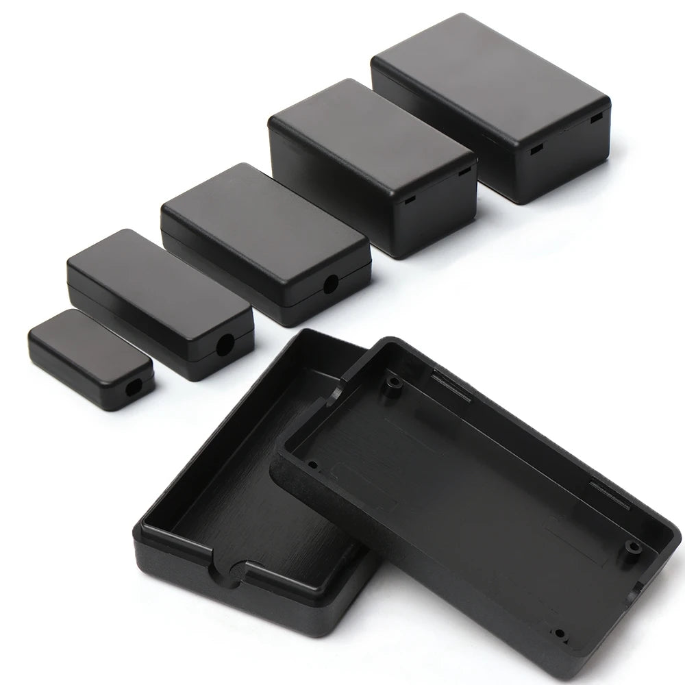 Waterproof ABS Plastic Project Box | Black Electronic Enclosure