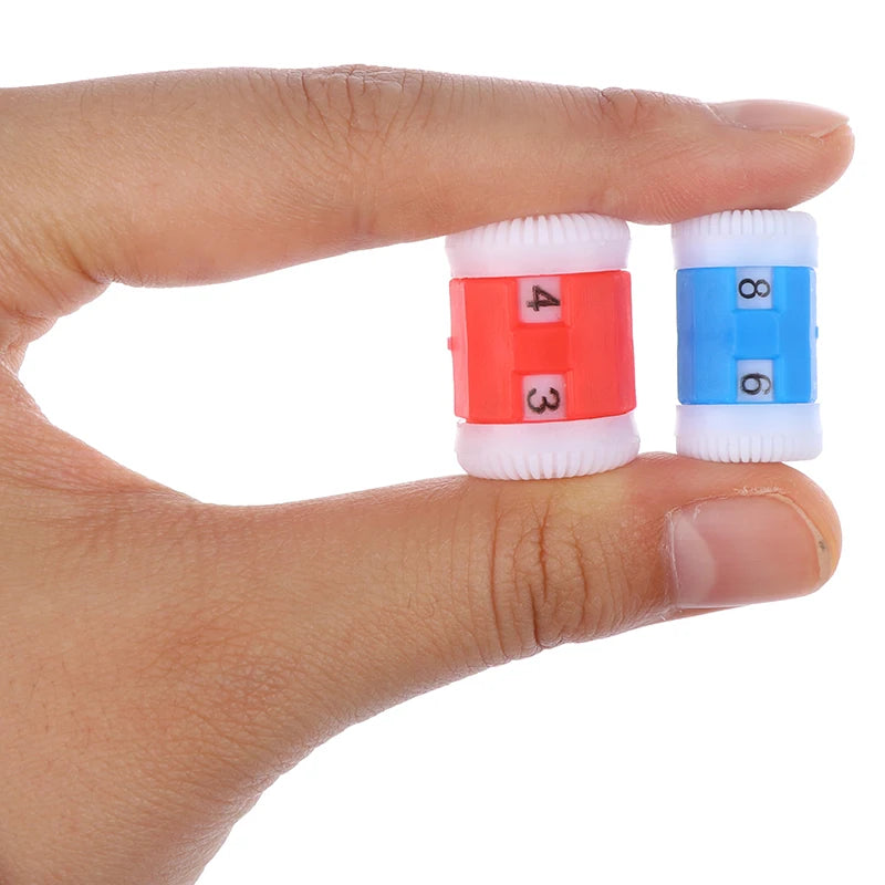 Knitting Row Counter Set – 4 Pcs Plastic Needle Counter | HELTC