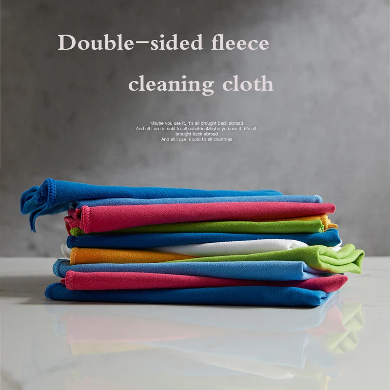 Microfiber Cleaning Cloths Double-Sided Fleece Kitchen Towels