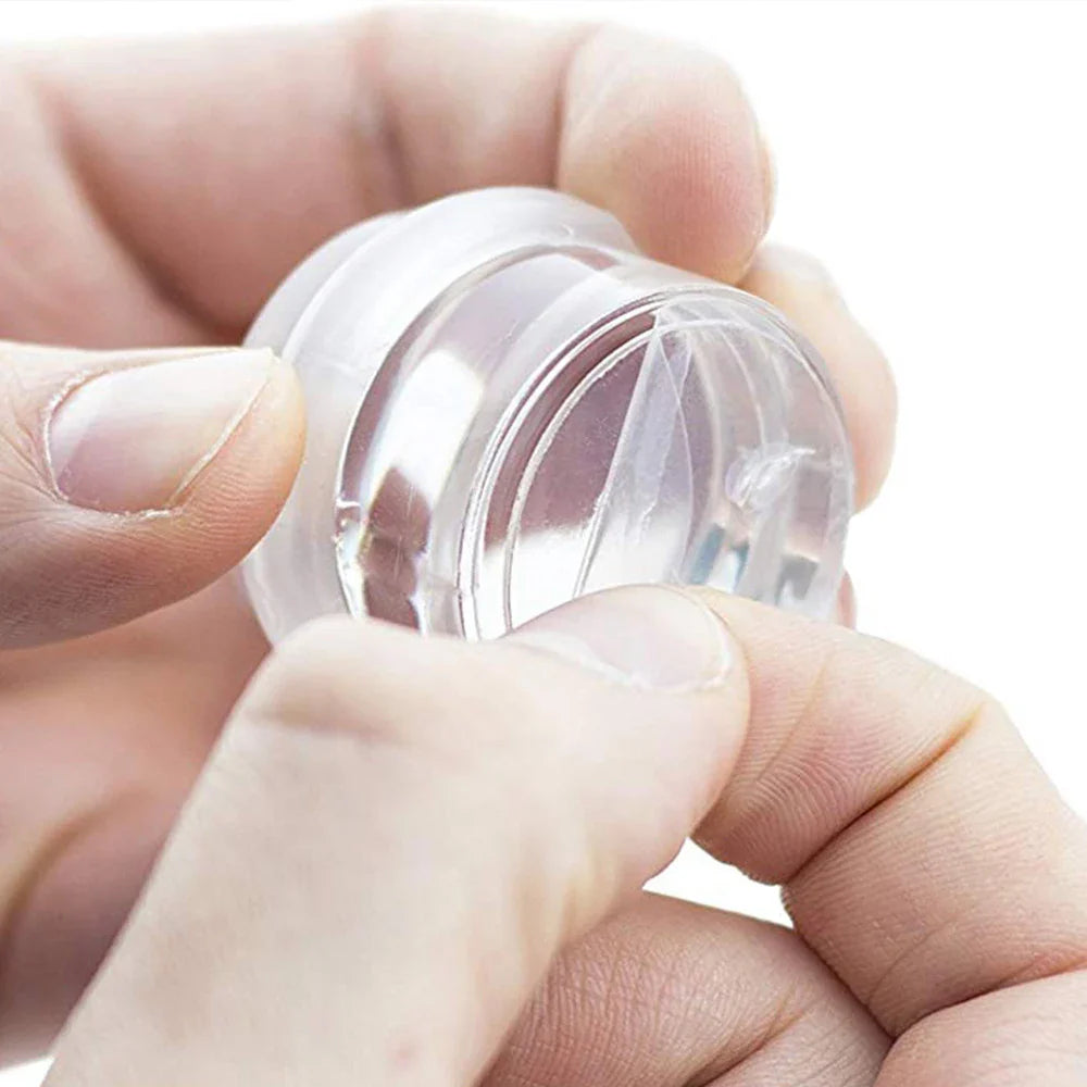 Clear Acrylic Door Stop – Self-Adhesive Wall & Floor Protector