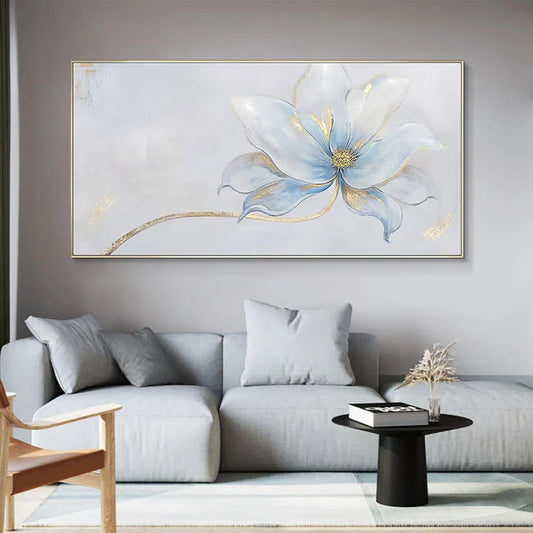 Beautiful Flower Horizontal Version Handmade Canvas Oil Painting Wall Decor Art Hanging Poster For Living Room Bedroom And Hotel Peaceful Pleasures Health and Wellness