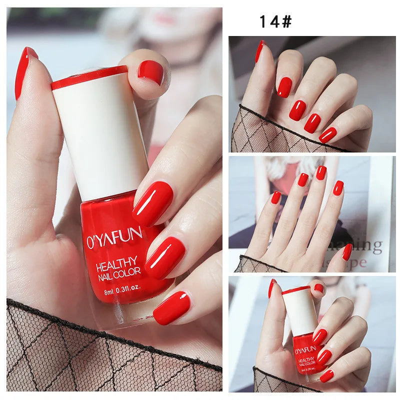Quick-Dry Tearable Nail Polish | Glitter Matte Waterproof 40 Colors