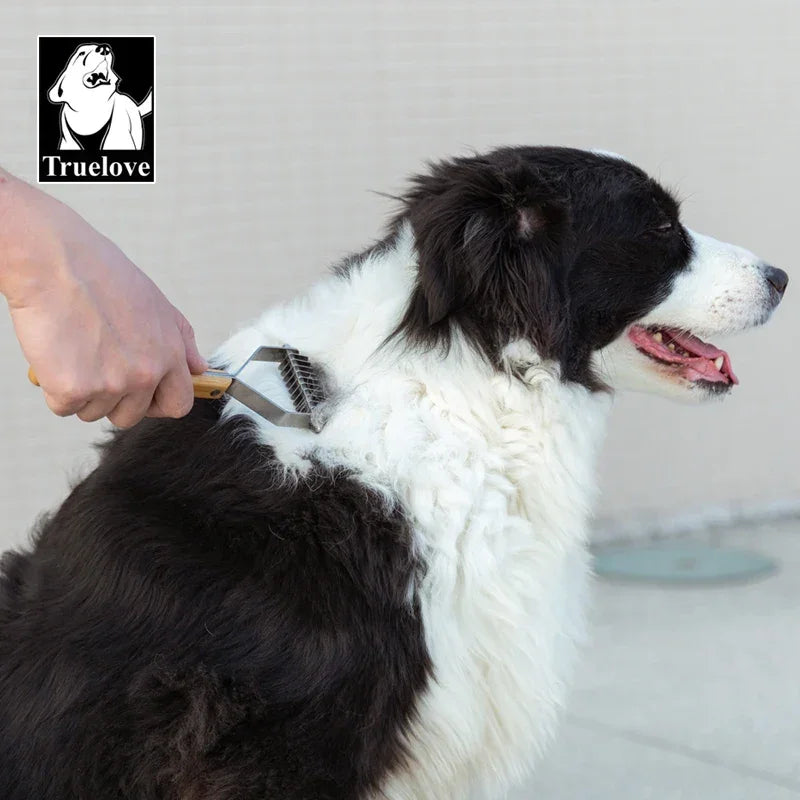 Truelove Deshedding Brush Pets Comb Stainless Steel Removes Undercoat Knots Safe Dog Pet Dematting Comb Grooming Tool TLK25131 Peaceful Pleasures Health and Wellness