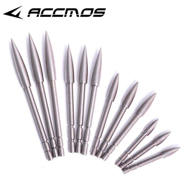 12 DIY 100 120 150 200 Grain Stainless Steel Bullet Point Tip ID4
