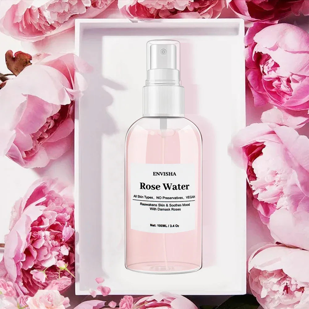 ENVISHA Rose Water Facial Toner – Hydrating & Pore-Minimizing Serum Peaceful Pleasures Health and Wellness