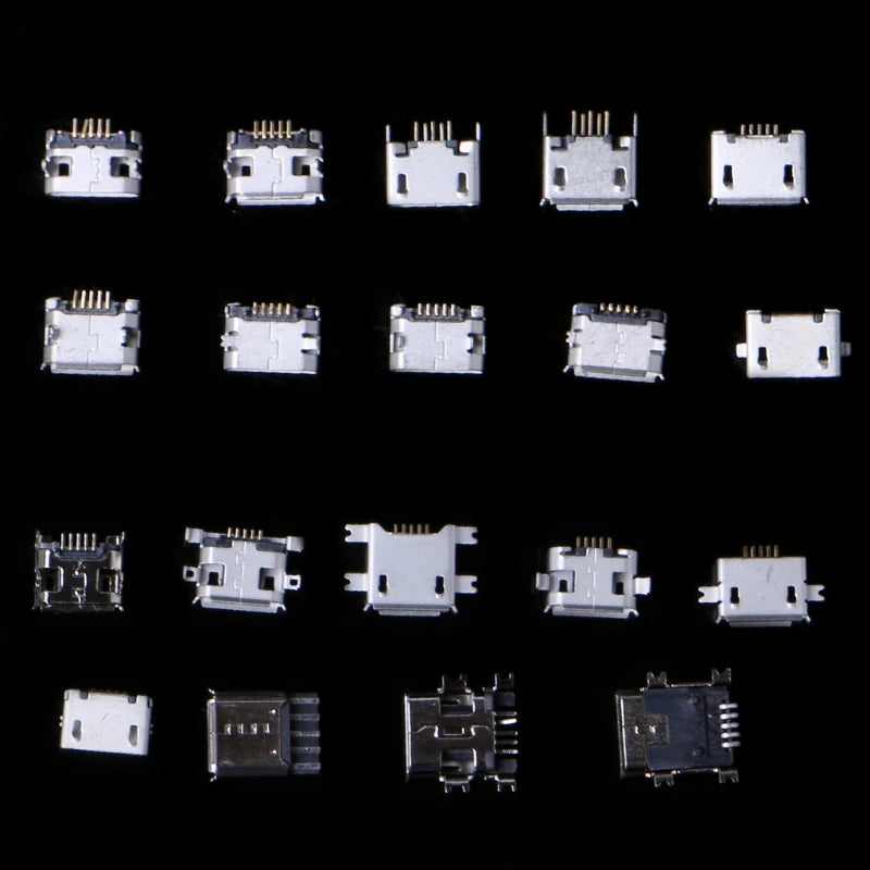 240 Pcs/Box 24 Models Micro USB Box MINI Android Mobile Phone Charging Accessories Connector Socket Jack MP3/4/5 Peaceful Pleasures Health and Wellness