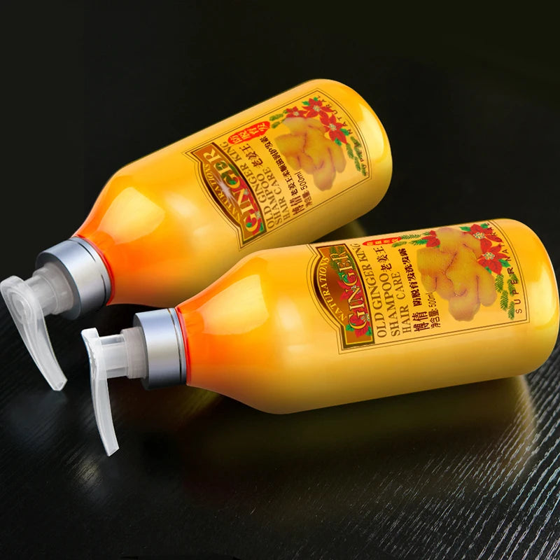 BOQIAN Professional Ginger Hair Shampoo 500ml Hair Conditioner Treatment 500ml Hair Care Set Moisturizing Clean Anti Hair Loss Peaceful Pleasures Health and Wellness