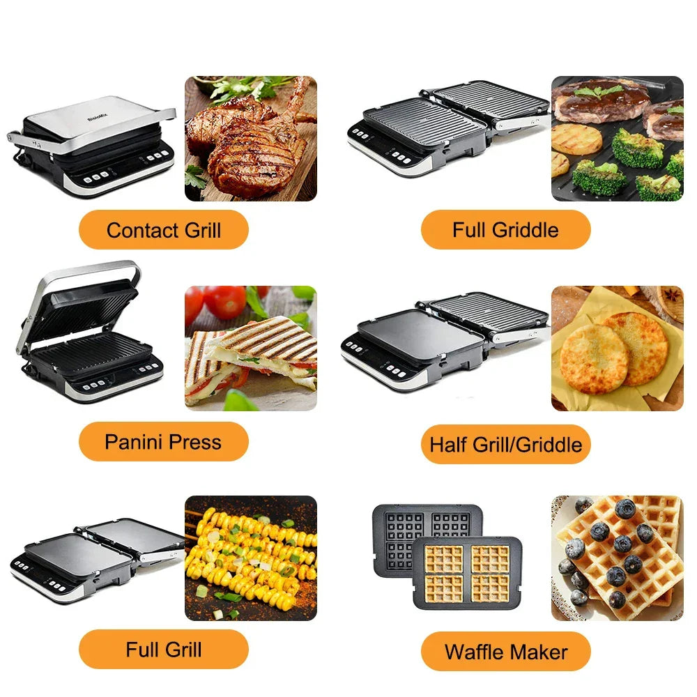 BioloMix 2000W Electric Contact Grill & Panini Press | BCG02D Peaceful Pleasures Health and Wellness