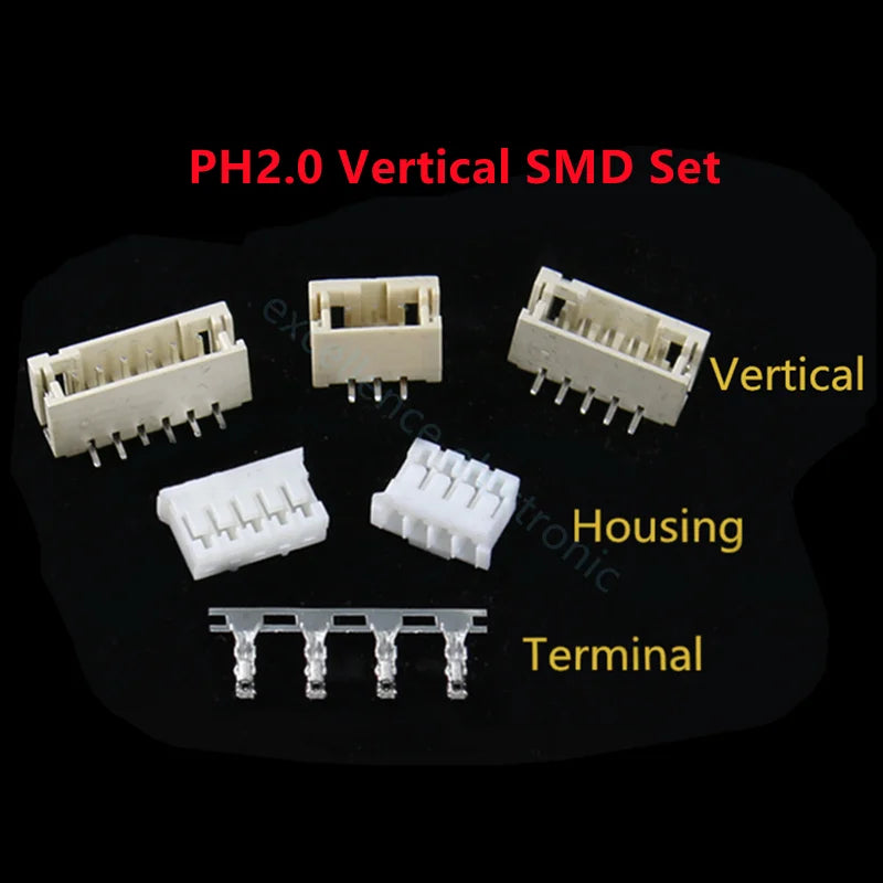 10sets SH1.0 JST1.25 PH2.0 XH2.54 SH/JST/ZH/PH/XH Horizontal / Vertical SMD Pin Header + Housing + Terminal Set 2.54mm Peaceful Pleasures Health and Wellness