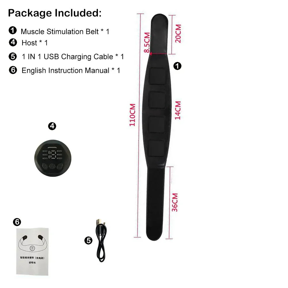 EMS ABS Stimulator Belt – Electric Muscle Toning Trainer