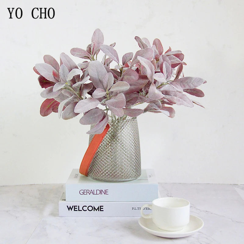 YO CHO 38cm Silk Artificial Rabbit Ear Vine Leaf | DIY Decor