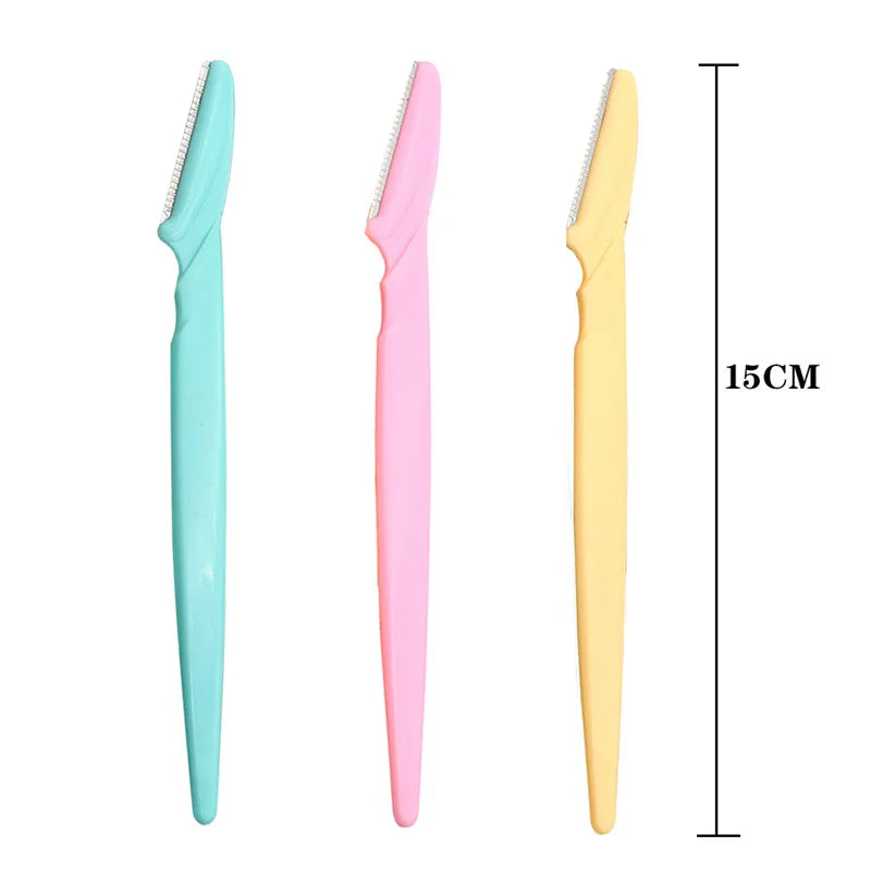3-Pc Pink Folding Eyebrow Trimmer Set | Precision Face Shaper