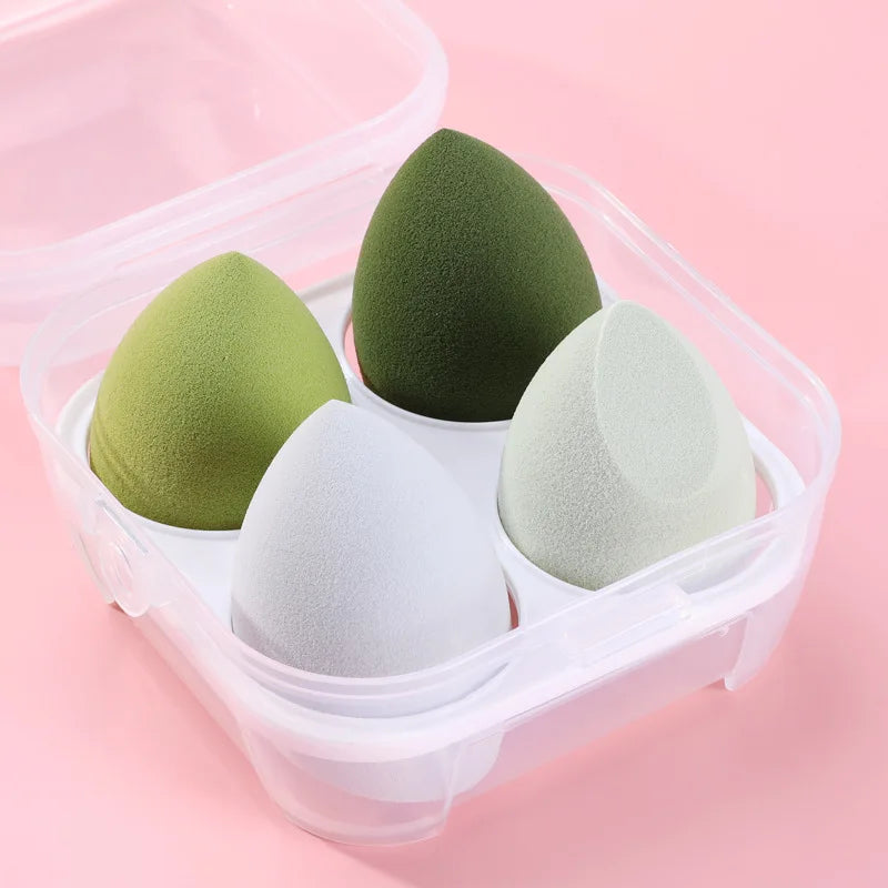 4-Pack Makeup Blending Sponge Puffs | Dry & Wet Foundation