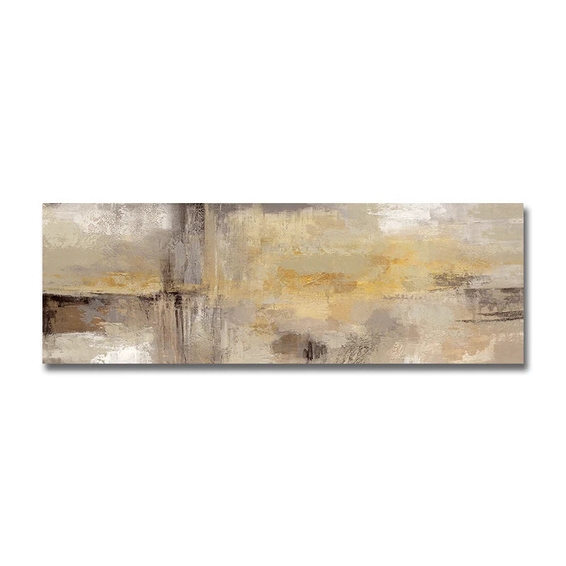 Modern Abstract Oil Painting Poster and Print Landscape Wall Art Original Design Canvas Painting Picture for Living Room Decor Peaceful Pleasures Health and Wellness PC 20094 20x60cm No Frame