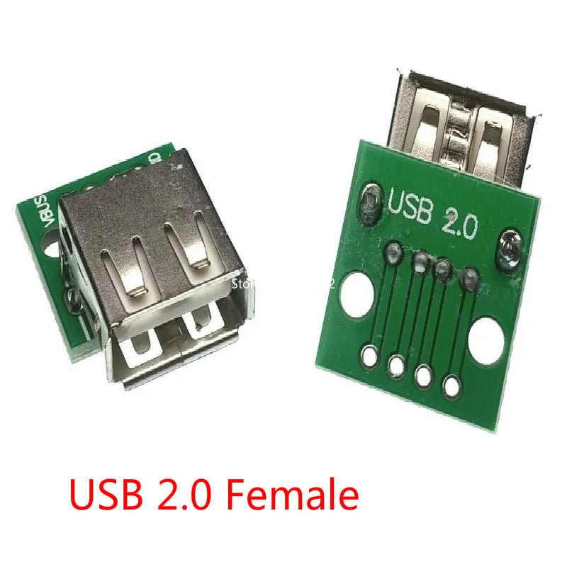 5Pcs USB Adapter PCB - DIY DIP Breadboard Modules - Type A (M / F) / B / Mini / Micro USB Connectors Peaceful Pleasures Health and Wellness
