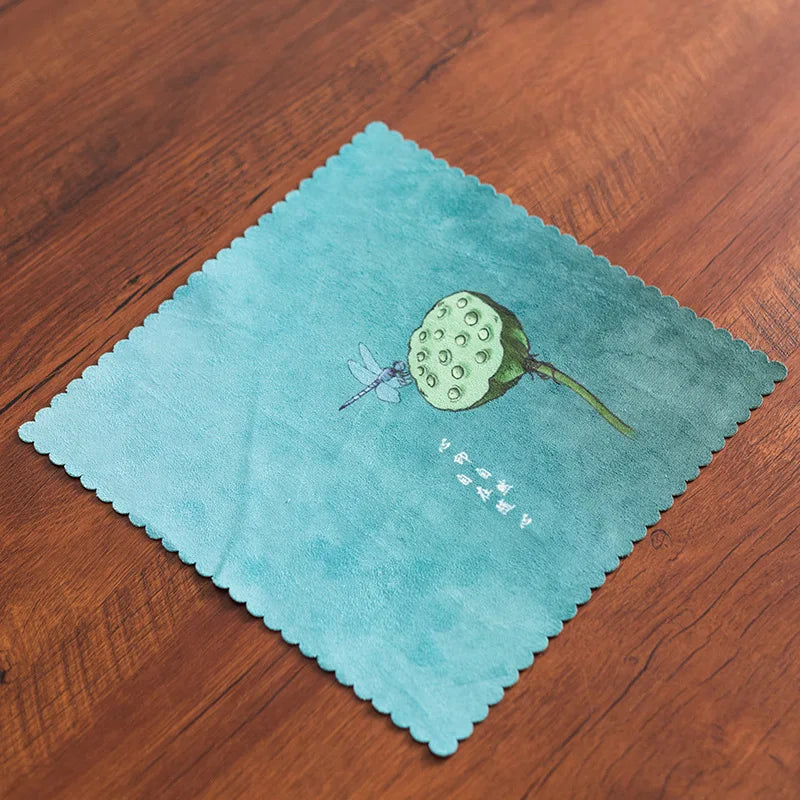 Hand-Painted Chinese Classical Kitchen Tea Towels | Cotton Linen