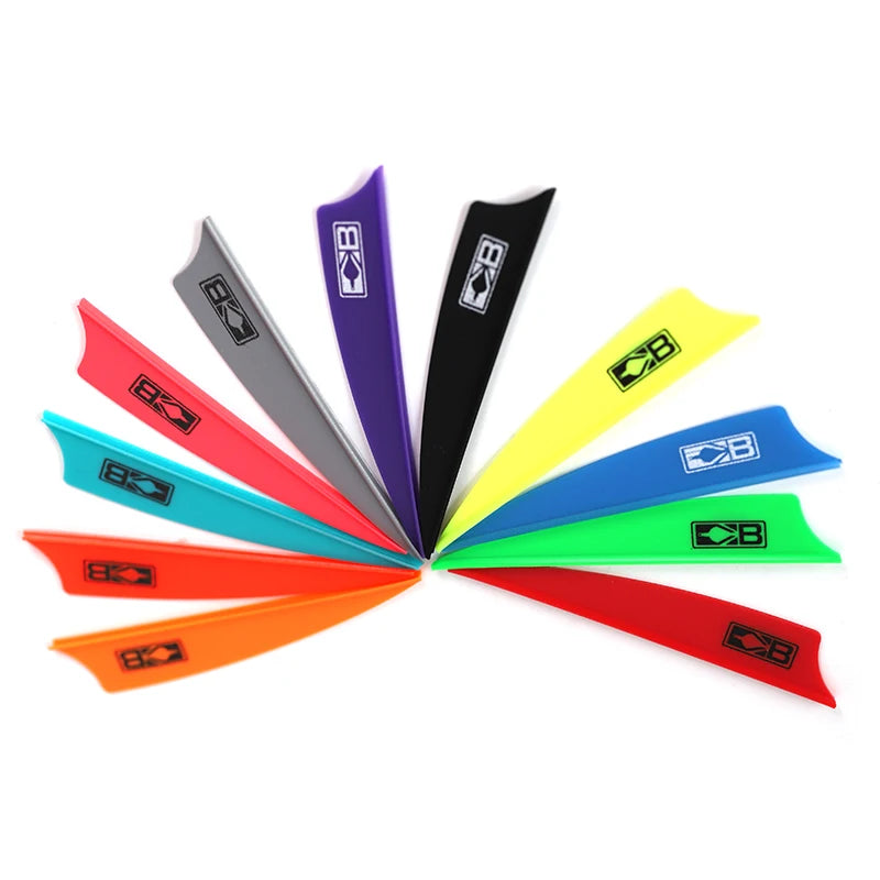 50 Archery BOLT Fletching Vane Crossbow Arrow Feather DIY Hunting