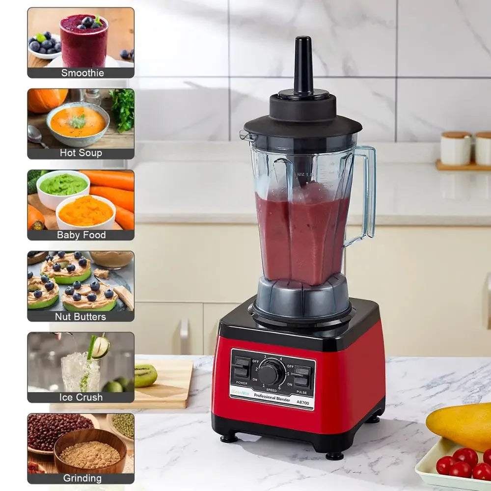 BPA Free Heavy Duty Commercial Grade Blender | 2200W Peak Power Blenders Peaceful Pleasures Health and Wellness