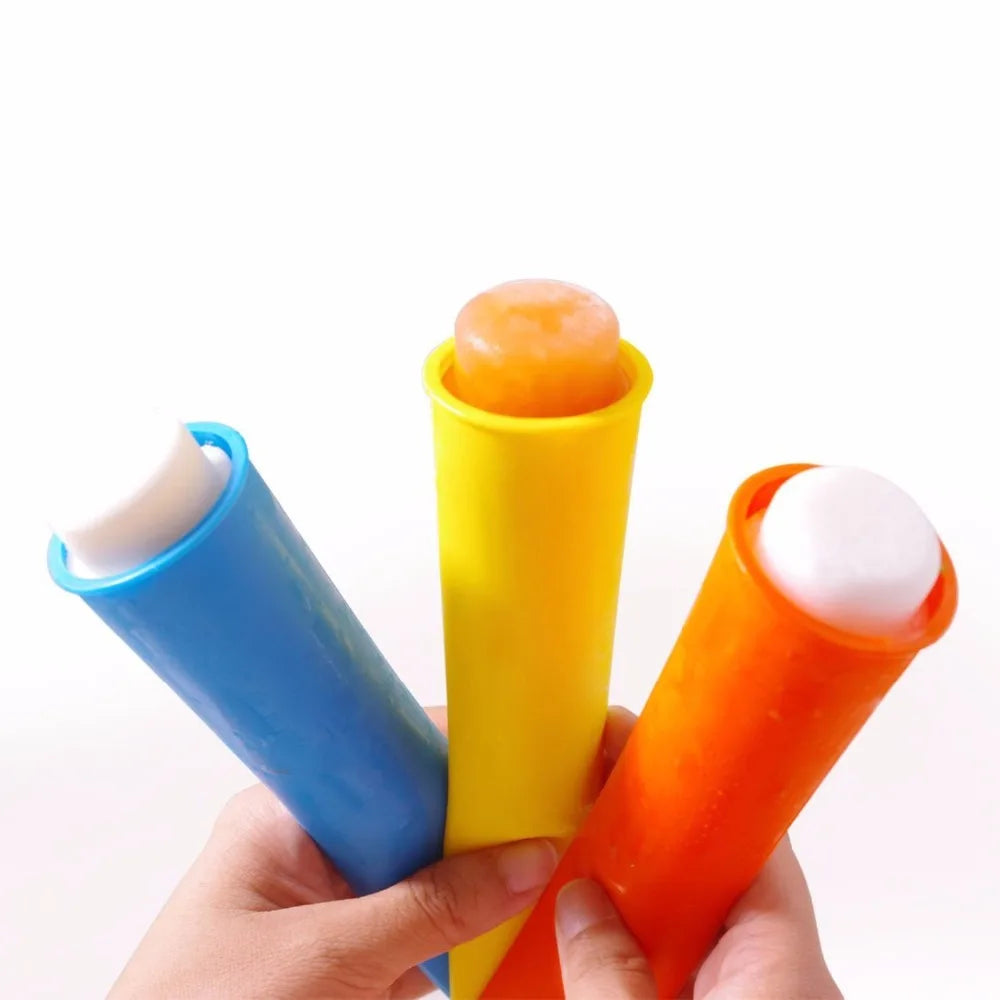 5pc/lot Summer Popsicle Maker Lolly Mould Kitchen DIY Random Color Food-Grade Silicone Frozen Ice Cream Pop Mold Peaceful Pleasures Health and Wellness
