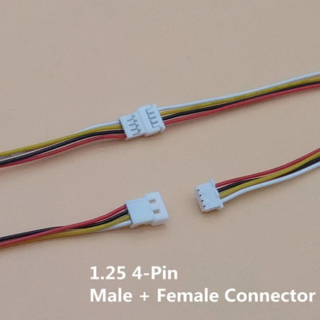 100 Sets/Lot Connector Micro JST 1.25MM 2Pin 3Pin 4Pin 5P 6P Male & Female Connector Plug with Wires Cables LED Strip Connectors Peaceful Pleasures Health and Wellness 100sets 4P