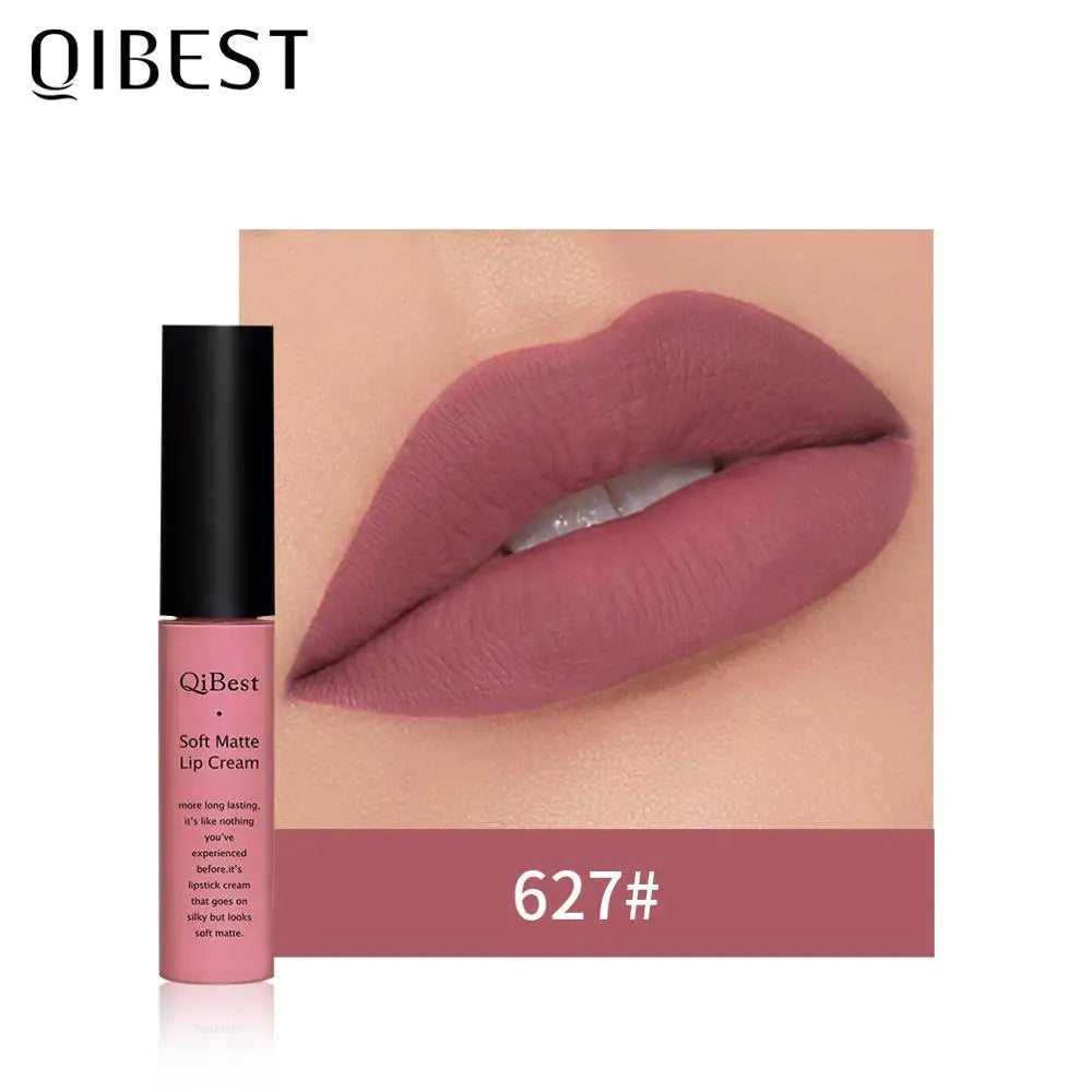 QIBEST Matte Lip Gloss Lip Makeup 34 Colors Velet Nude Waterproof Lipgloss Matte Lipstick Liquid Lipstick Long lasting Lip Tint Peaceful Pleasures Health and Wellness 27