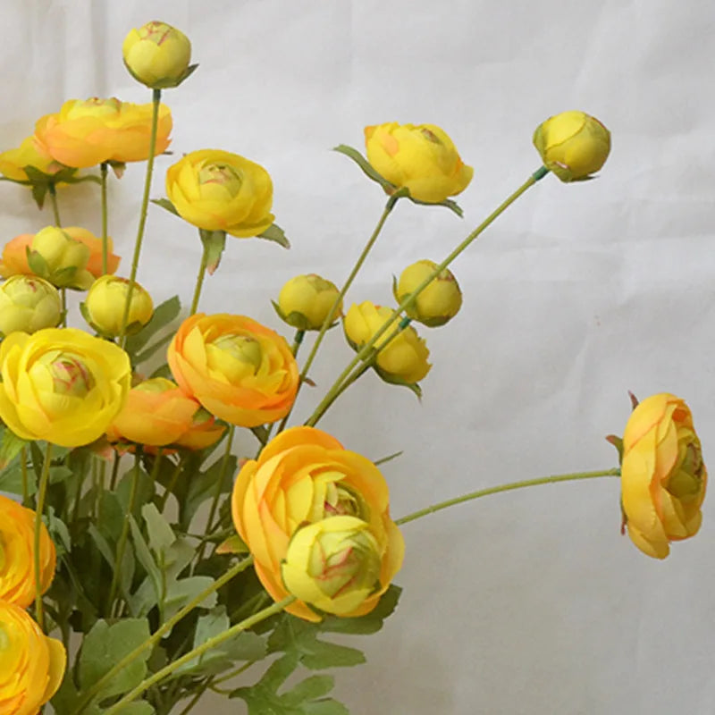 Silk Tea Rose Artificial Flower Bouquet – 8 Heads, 95cm