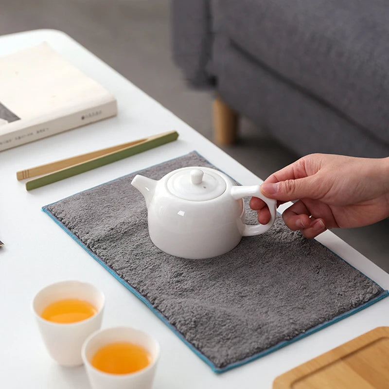 Hand-Painted Kung Fu Tea Towel | Double Layer Microfiber Cloth