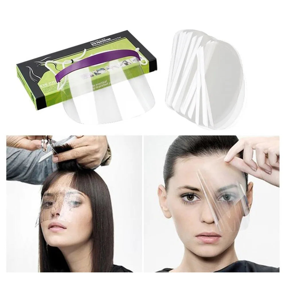 50Pcs Cutting Hair Shower Face Shields Visors Disposable Transparent Hairdresser Eye Protector Shield Salon Hairdressing Tools Peaceful Pleasures Health and Wellness
