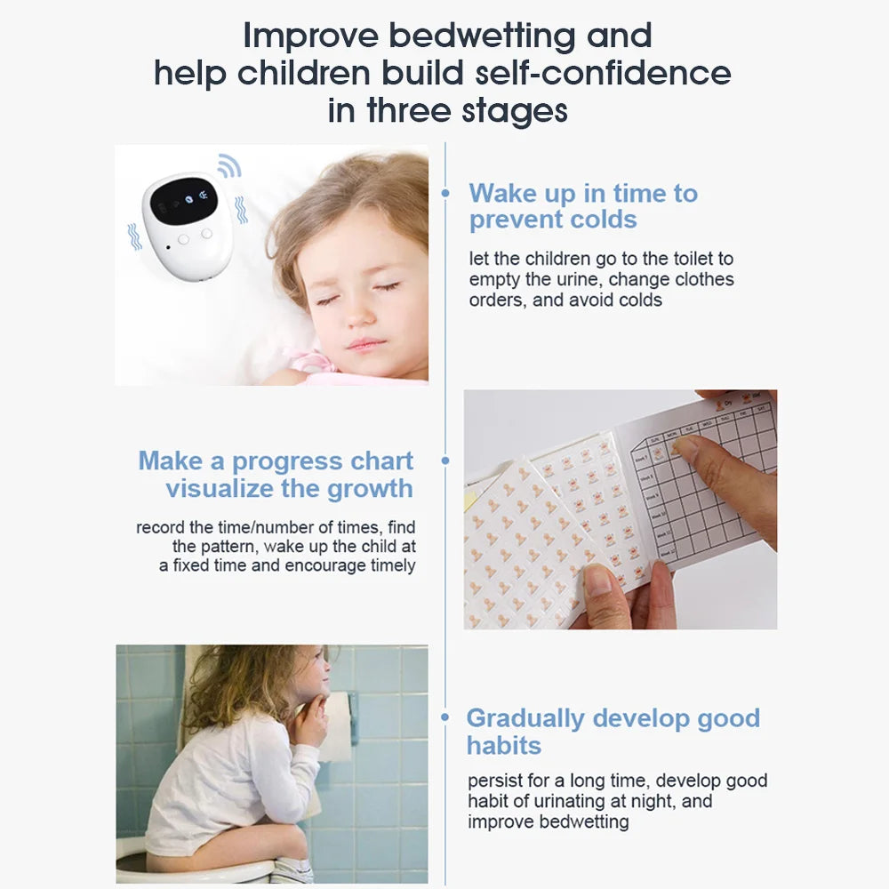 Wireless Bedwetting Alarm for Kids | 3-Mode Enuresis Alert