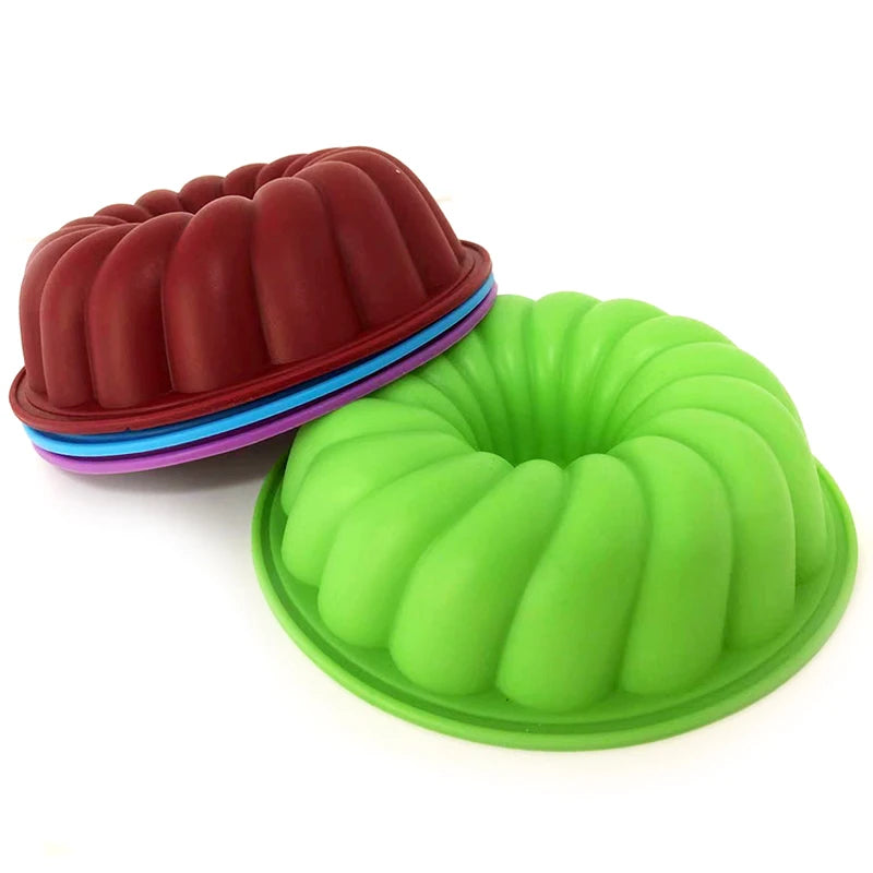 Swirl 3D Silicone Cake & Muffin Mold – Round Mini Cupcake Pan for Mousse, Desserts & Baking Decoration