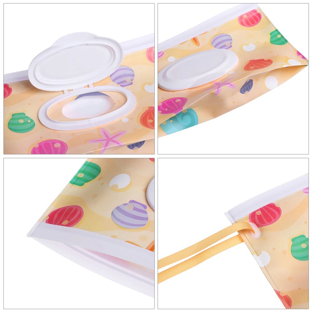 Baby Wet Wipes Carrying Case Pouch with Snap-Strap | Stroller