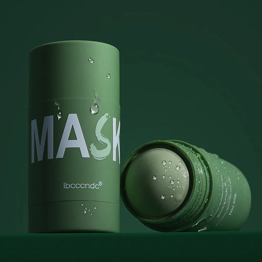 Green Tea Extract Mud Mask Stick 40g For Face Blackheads Acne Remover Oil Control Gentle Facial Cleansing Solid Mask Natural Peaceful Pleasures Health and Wellness green tea mask