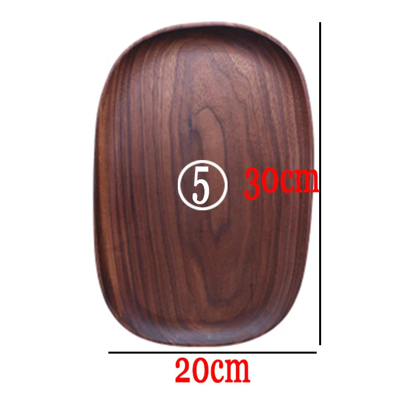 Irregular Oval Acacia Wood Serving Tray – Fruit & Dessert Plate