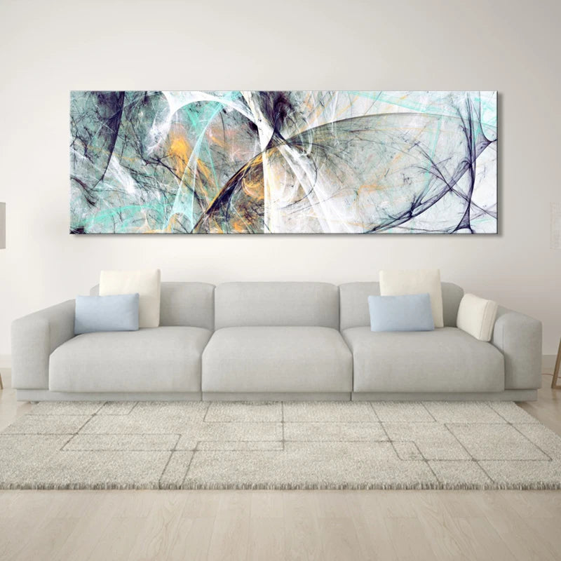 Abstract Landscape Oil Painting Posters and Prints Wall Art Canvas Painting Trees and Lakes Pictures for Living Room No Frame Peaceful Pleasures Health and Wellness