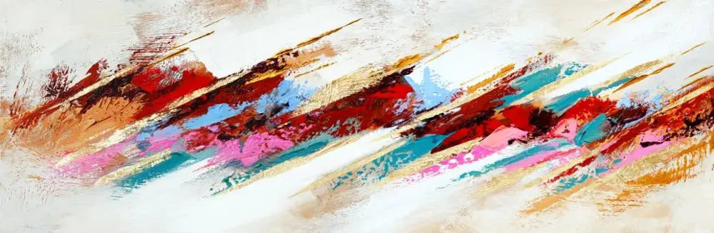 Modern Abstract Oil Painting on Canvas Posters and Prints Wall Art Painting Blue Abstract Art Picture for Living Room Home Decor Peaceful Pleasures Health and Wellness 50x150cm No Frame PC10780