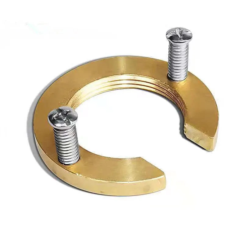 Brass C-Type Faucet Nut Cap & Circlip Washer Fixing Kit