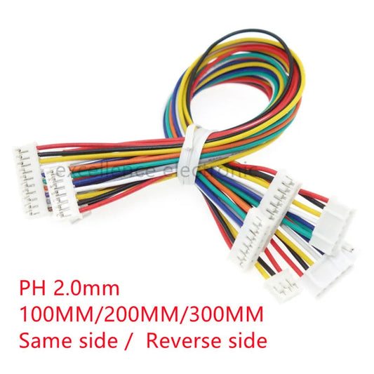 10PCS PH2.0 Electronic Wire PH 2.0mm Double Head Terminal Wire 10cm/20cm/30cm Cable 26awg Same Side / Reverse Side Connector Peaceful Pleasures Health and Wellness