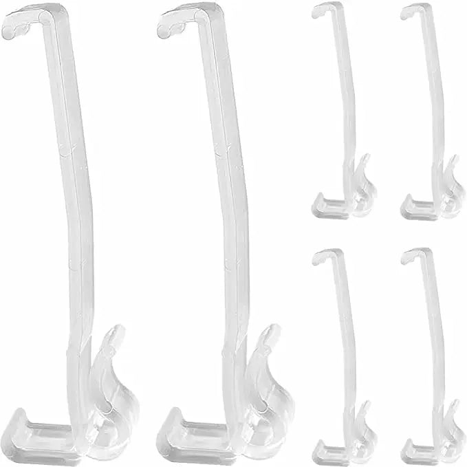 Valance Clips 6pcs 3-1/4'' Window Blinds Hidden Clip Clear Plastic for Horizontal Blinds Valance Retainer Holder Peaceful Pleasures Health and Wellness Default Title