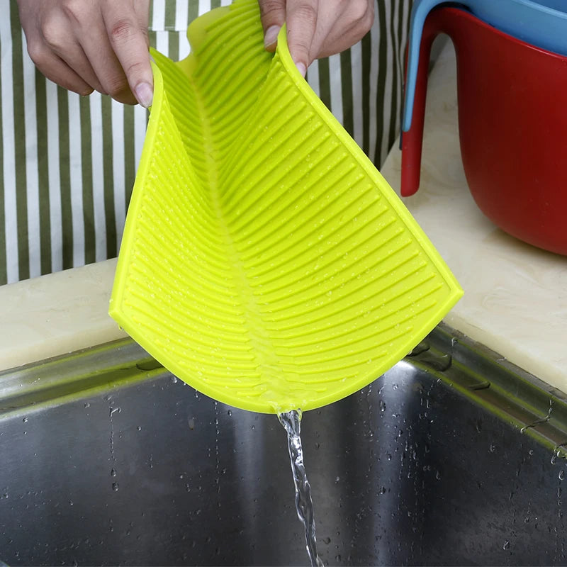 4pcs/set Dish Drying Mat Heat Resistant Non-slip Tray Silicone Tableware Dishwaser Pad Dinnerware Table Mat Placemat 39*25cm Peaceful Pleasures Health and Wellness