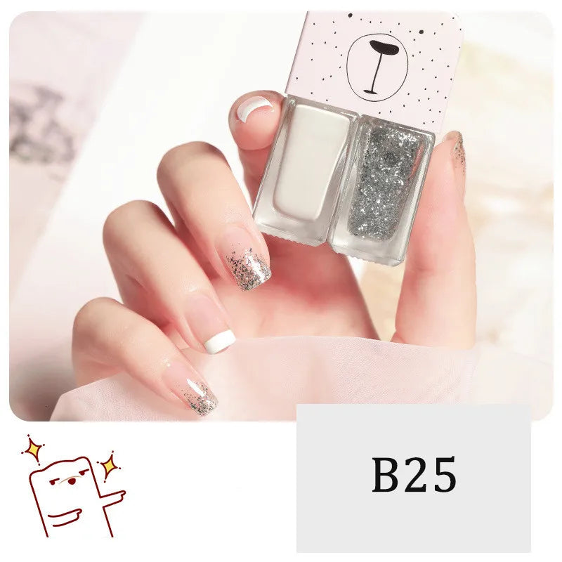 2-in-1 Candy Color Nail Polish | Quick Dry Waterproof Water-Based